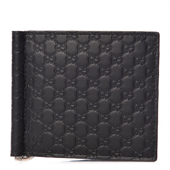 GUCCI Microguccissima Bi-Fold Wallet Black 436559