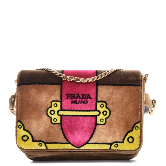 prada cahier velvet bag