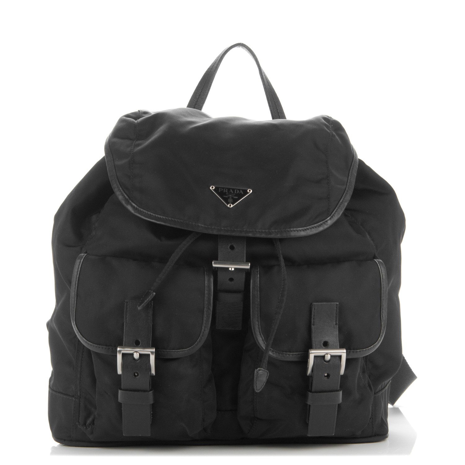 PRADA Nylon Vela Medium Backpack Nero Black 178794