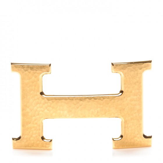 HERMES Martelee 32mm H Belt Buckle Gold 