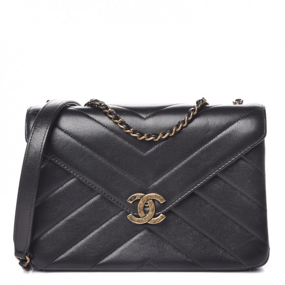 chanel chevron envelope bag