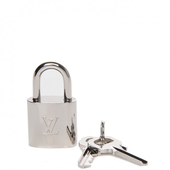 LOUIS VUITTON Polished Silver Lock and Key Set 198937