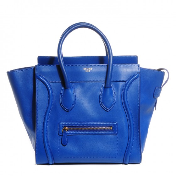 CELINE Smooth Calfskin Mini Luggage Royal Blue 100136