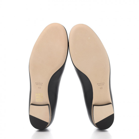 women's leather ballet flat with horsebit