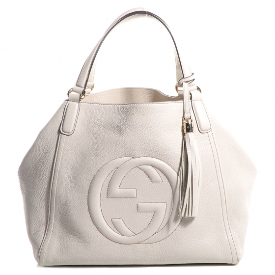 white leather gucci bag