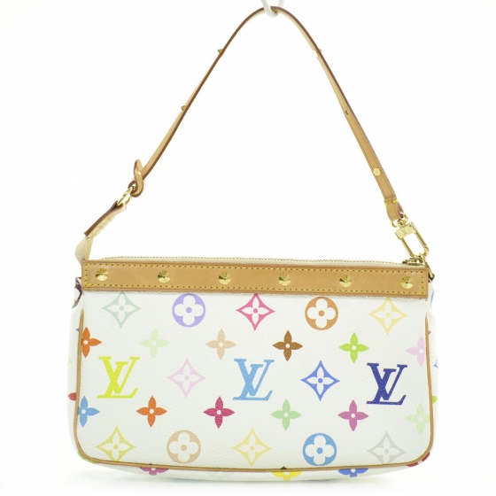 louis vuitton pochette white multicolor