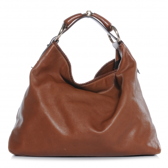 gucci leather horsebit hobo