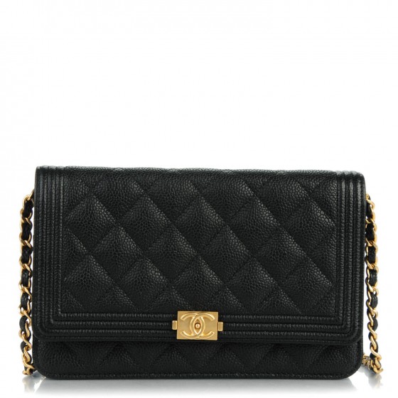 chanel wallet on chain quilted black