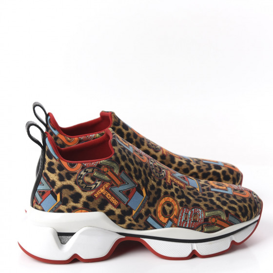 CHRISTIAN LOUBOUTIN Neoprene Space Run Loubileo Donna Flat Sneakers 38 ...