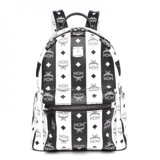black and white mcm bag