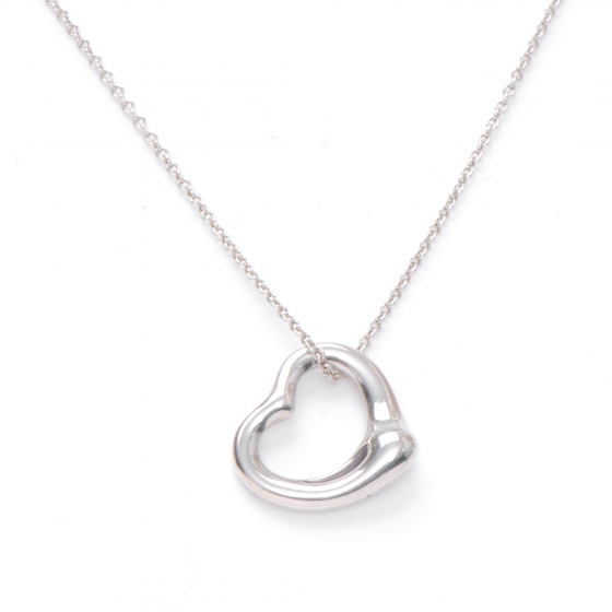 Tiffany Sterling Silver Elsa Peretti Open Heart Pendant Necklace 49011 - Open Heart Pendant Tiffany Tiffany Sterling Silver Elsa Peretti Open Heart Pendant Necklace 49011 - Open Heart Pendant Tiffany