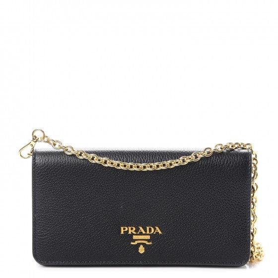 prada black mini chain bag