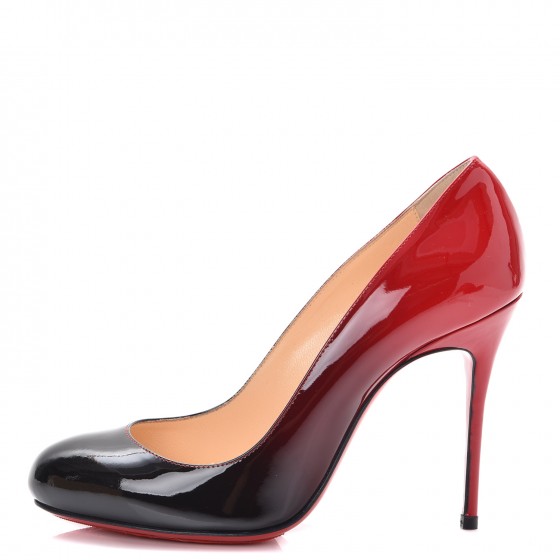 CHRISTIAN LOUBOUTIN Patent Degrade Fifi 100 Pumps 35.5 Black Red ... CHRISTIAN LOUBOUTIN Patent Degrade Fifi 100 Pumps 35.5 Black Red ...