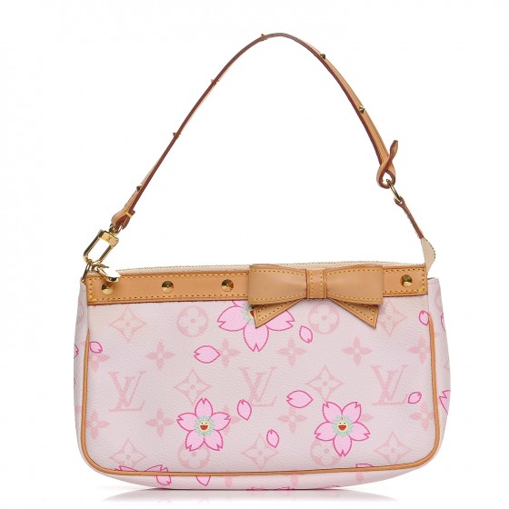 LOUIS VUITTON Monogram Cherry Blossom Pochette Accessories Pink 209175