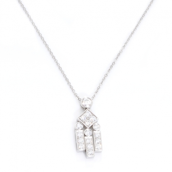 TIFFANY Platinum Diamond Legacy Pendant Necklace 50199
