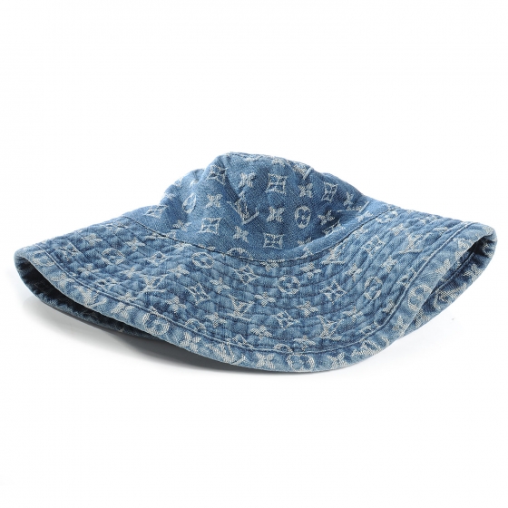 LOUIS VUITTON Monogram Denim Bucket Hat 52939