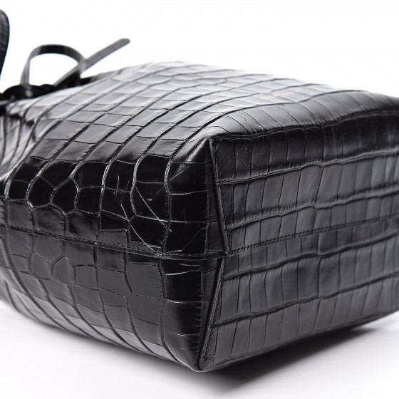 mansur gavriel croc embossed bag