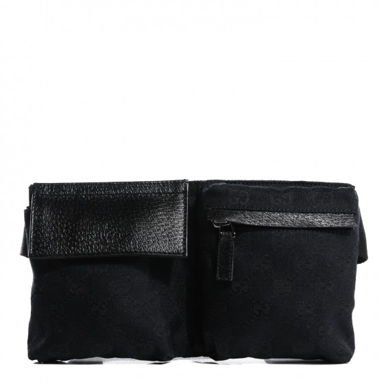 GUCCI Monogram Belt Bag Black 112240
