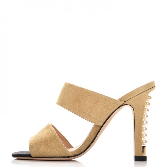 chanel pearl heel sandals