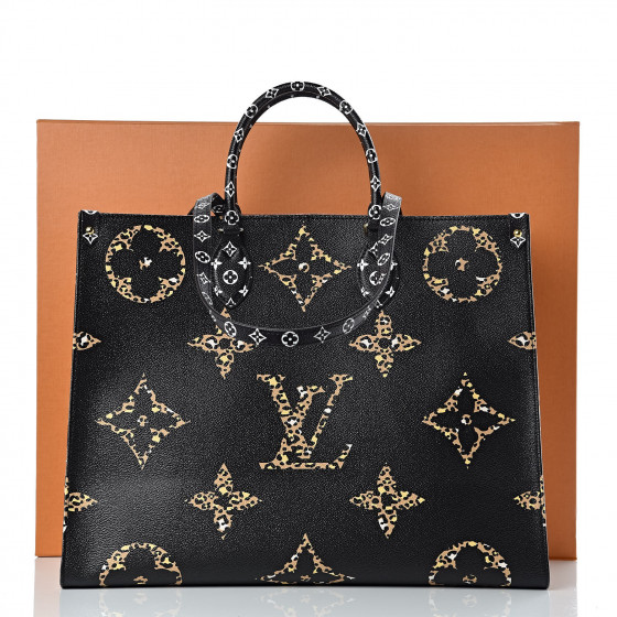Louis Vuitton Onthego Monogram Giant Jungle Black/Caramel in