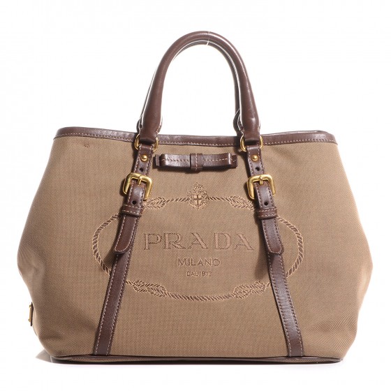 prada logo jacquard bag