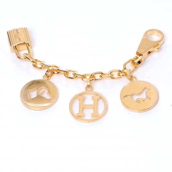 HERMES Breloque Bag Charm Gold 45096