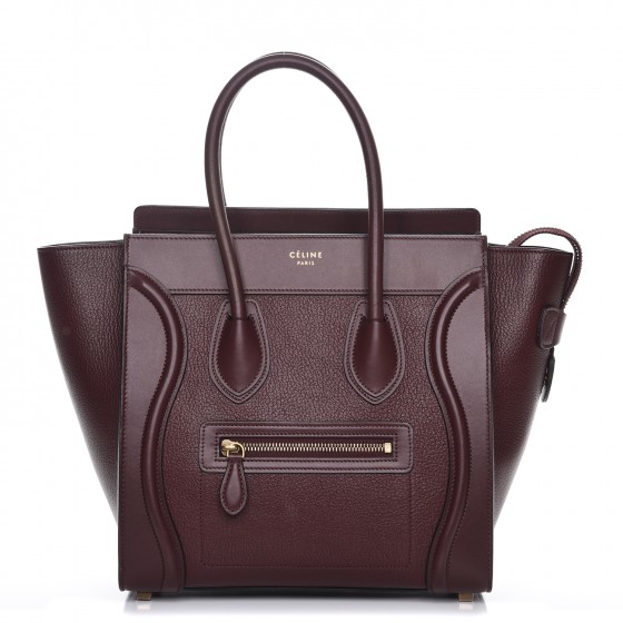 celine luggage burgundy