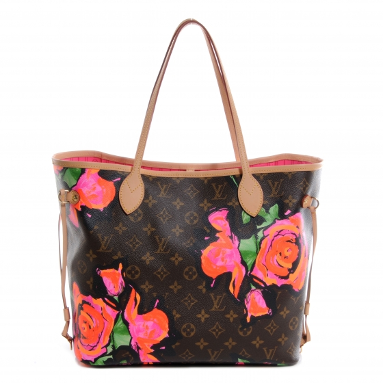 LOUIS VUITTON Stephen Sprouse Roses Neverfull MM 61323