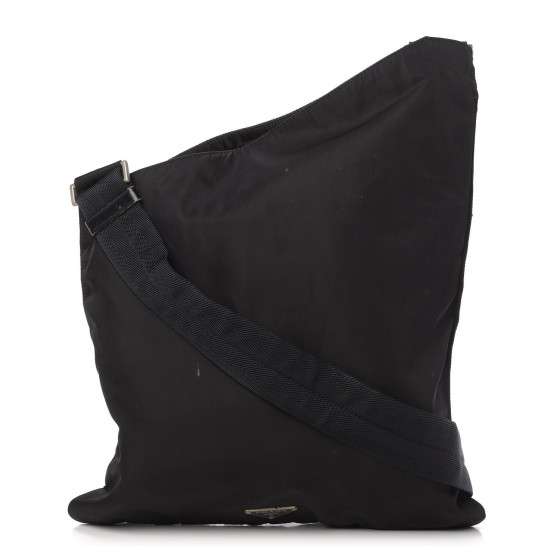 PRADA Nylon Flat Messenger Bag Black
