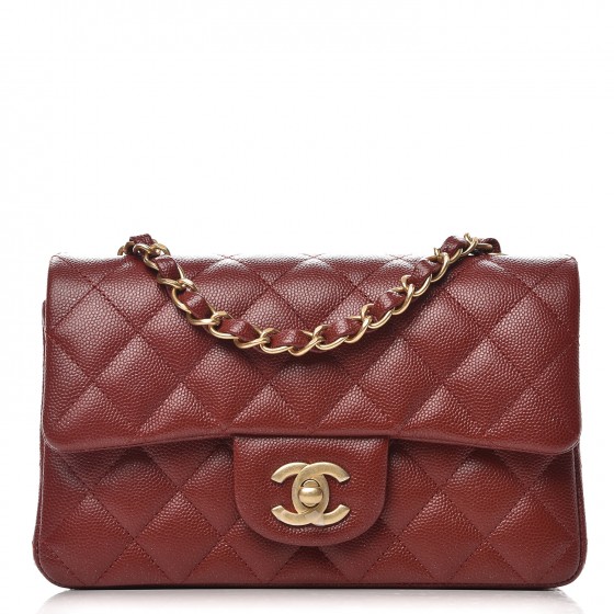 chanel mini rectangular burgundy