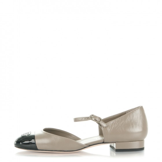 chanel silver mary janes