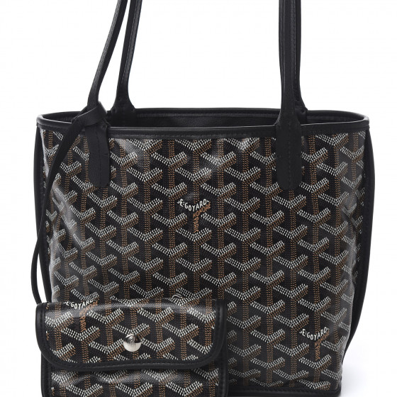 GOYARD Goyardine Reversible Mini Anjou Black 576516