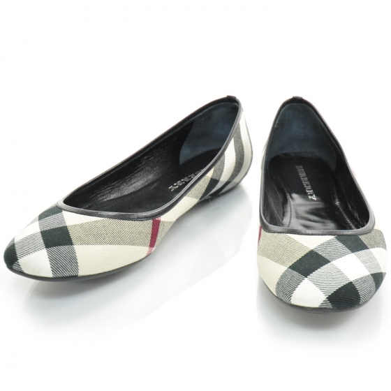 burberry nova check ballerina flats