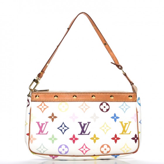 louis vuitton pochette white multicolor