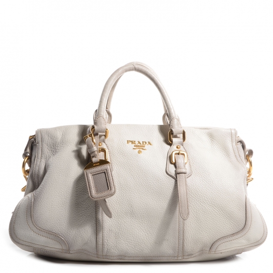 PRADA Cervo Antik Satchel Bianco 72217