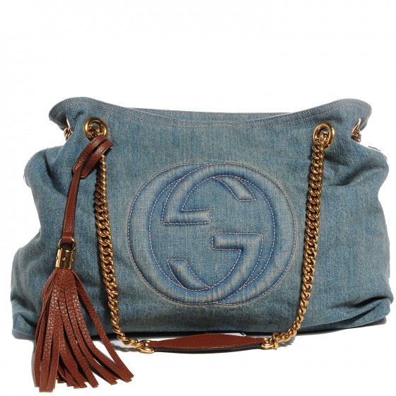 gucci soho denim shoulder bag