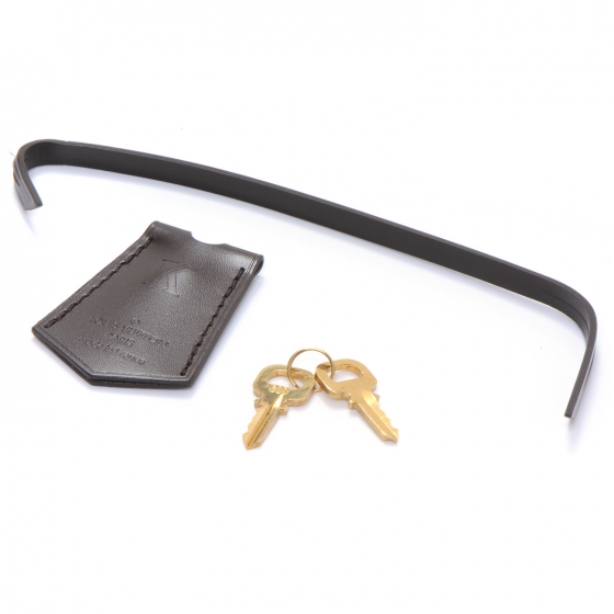 LOUIS VUITTON Leather Clochette Key Bell Holder LV K Initial Monogram 50716