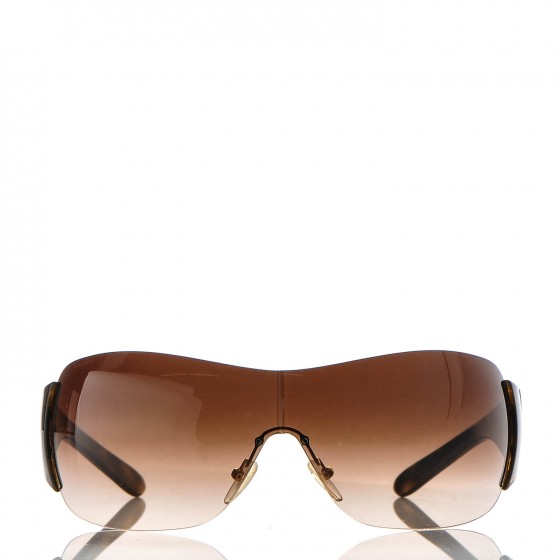 PRADA Rimless Shield Sunglasses SPR 22M Tortoise 185044