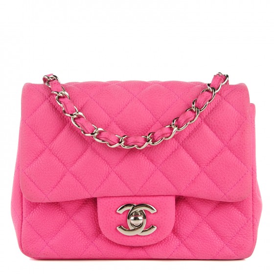 chanel pink square mini