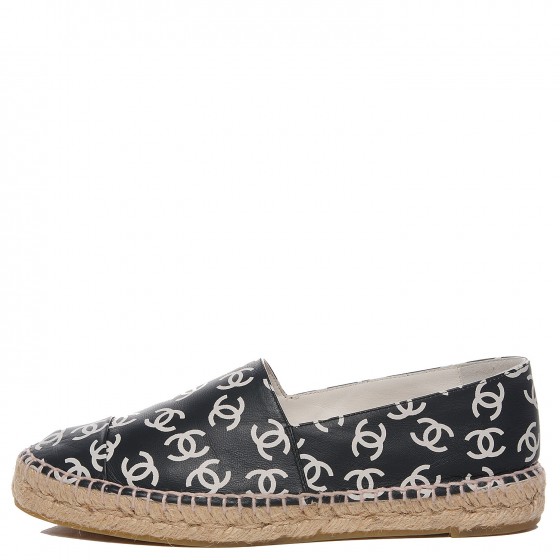 chanel logo espadrilles