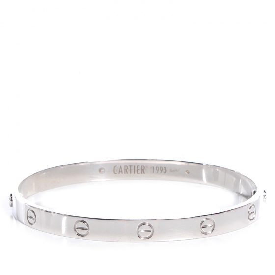 CARTIER 18K White Gold LOVE Bracelet 20 69912