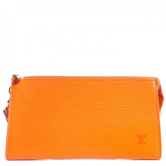 LOUIS VUITTON Epi Pochette Accessories 24 Bag Mandarin Orange 76453