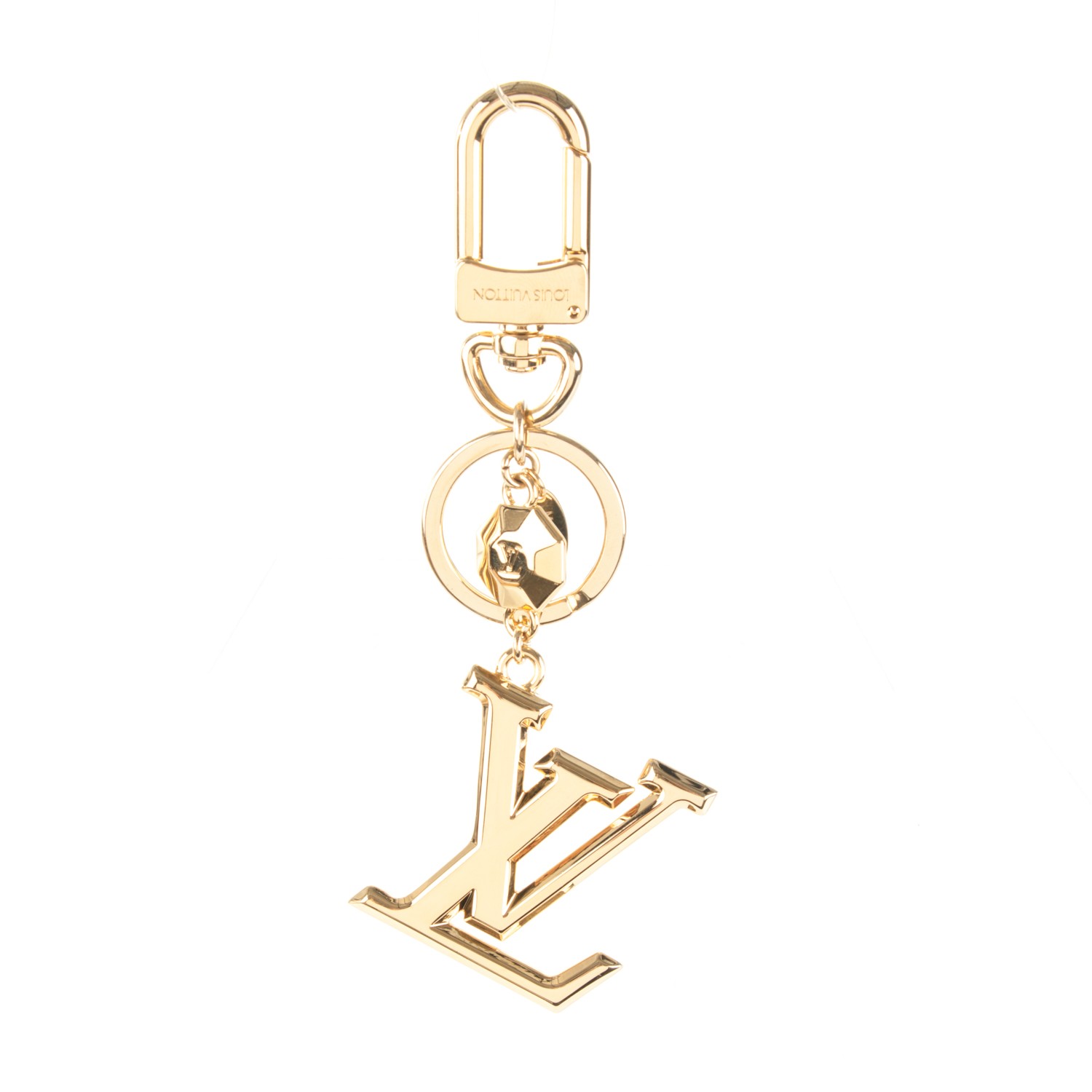 Louis Vuitton Lv Facettes Bag Charm Key Holder Gold 175294
