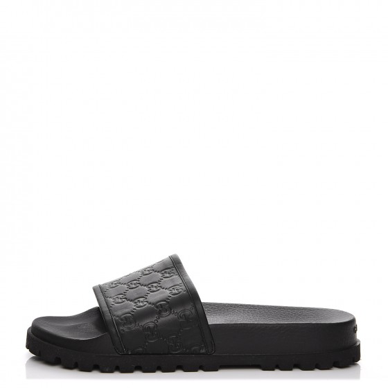 men black gucci slides