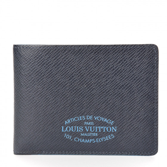 LOUIS VUITTON Taiga Multiple Wallet Blue Marine 546265