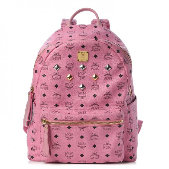 MCM Visetos Medium Sprinkle Stud Stark Backpack Pink 287377