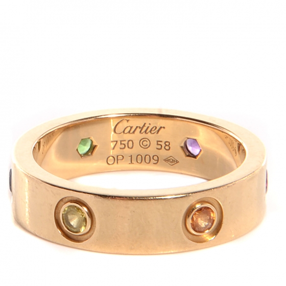 cartier love ring multicolor