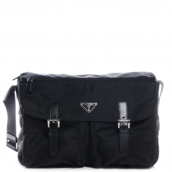 prada vela nylon messenger bag