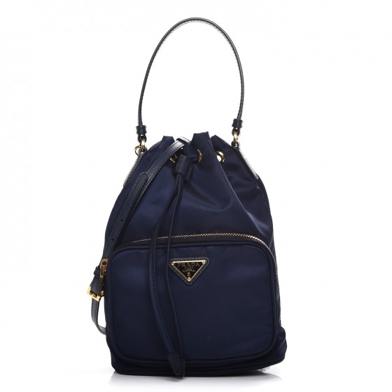 prada tessuto mini bucket crossbody bag