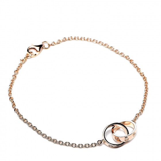 CARTIER 18K Pink Gold Interlocking LOVE Bracelet 513715